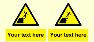 Custom Warning unstable cliff edge